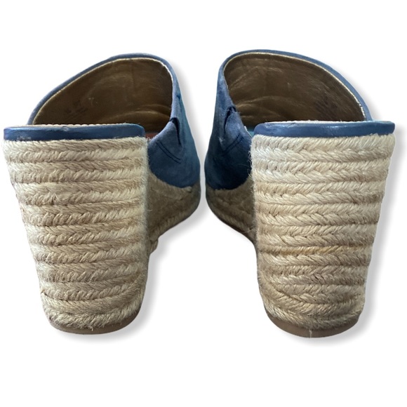 Sam Edelman| Blue Suede Wedge Heels - Picture 3 of 7